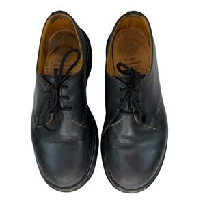Made in ENGLAND Dr Martens 1461 Oxfords Size 3 Nappa Black Leather Lace-Up Shoes